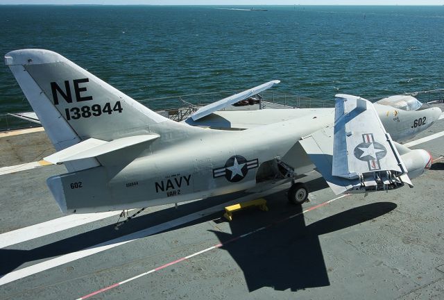 ESK138944 — - Douglas KA-3B Skywarrior NE138944 - on the deck of USS Lexington Aircraft Carrier - Museum on the Bay in Corpus Christi, Texas.