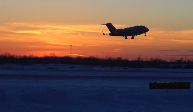 — — - Sitting on the ramp at Gary Regional Airpot watching this Jet take off at sunset.