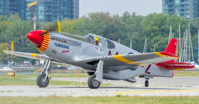 North American P-51 Mustang (N61429) - Mustang of the Commemorative Airforce prepares for her demonstration flight at the Canadian International Airshow