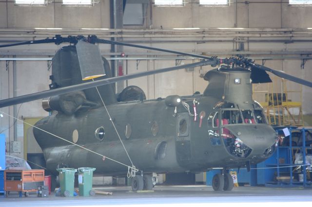 Boeing CH-47 Chinook (APJ81230) - Rare view into maintenance