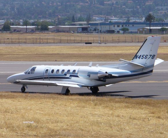 Cessna Citation II (N45678) - Awaiting takeoff clearance for 27R, 6/16/08