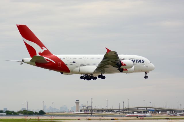 Airbus A380-800 (VH-OQE) - Taken from founders plaza.