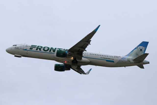 Airbus A321 (N711FR) - Frontier Airlines FFT525, an Airbus A321-211, N711FR, c/n 7184 (Powder the Polar Bear) -departing RWY 24L for KDEN on 30 Oct 2017.