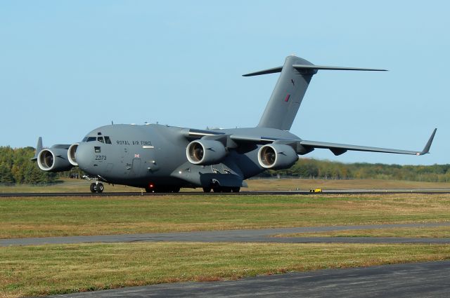 Boeing Globemaster III (ZZ173) - 'Ascot 6662' departing to Nellis AFB in Las Vegas after an overnight stop in Bangor. 9/25/20