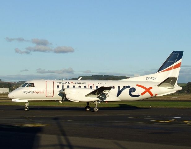 Saab 340 (VH-KDK) - Regional Express Saab 340A VH-KDK (msn 016) at Wynyard Airport Tasmania on July 15, 2008.