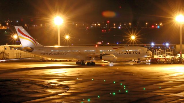 Airbus A340-300 (EC-MFB) -  View from Panoramic Terrace, Terminal 4.