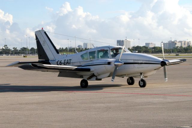 Piper Aztec (C6-EAT) - Taxiing to depart rwy 10L on 20-Oct-18.br /br /Anyone have the msn for this aircraft?