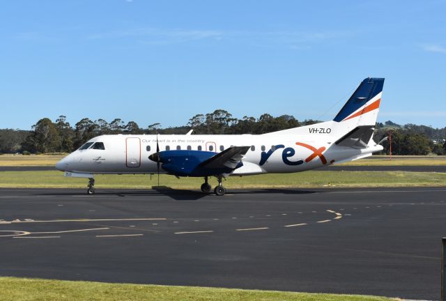 Saab 340 (VH-ZLO) - Rex. Saab 340B VH-ZLO (msn 382) at Wynyard Airport Tasmania Australia. 6 December 2023.