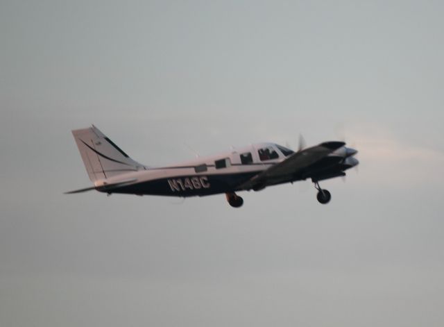 Piper Seneca (N148C) - Taking off from FTY on 02/15/2011