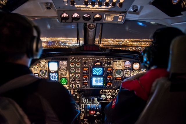 Beechcraft Super King Air 200 (BXH151) - Mid-flight from Medicine Hat to Calgary on a medevac flight. 