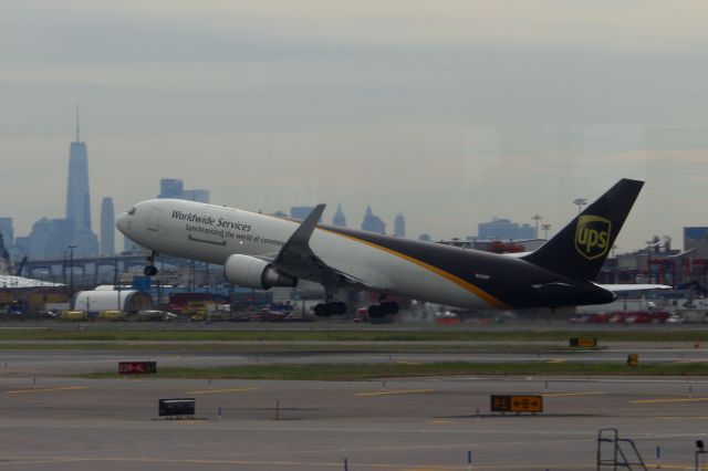 BOEING 767-300 (N304UP) - Taken from Terminal B