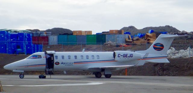 Learjet 45 (C-GEJD) - Nice day in Iqaluit, Nunavut today. It did snow a little. 