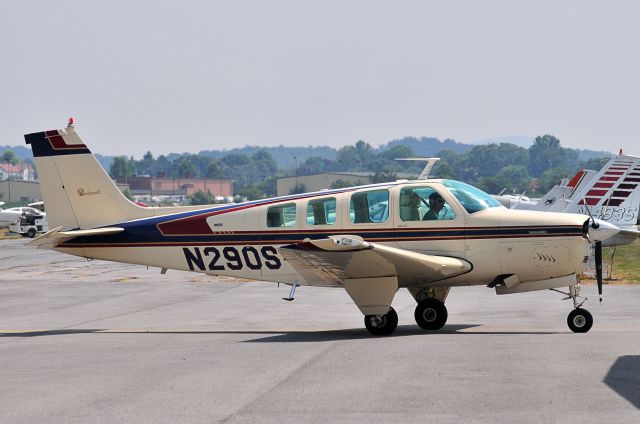 Beechcraft 35 Bonanza (N290S) - Seen at KFDK on 6/26/2010.  KFDK Open House, combined with the Air Race Classic    http://www.airraceclassic.org/         http://discussions.flightaware.com/profile.php?mode=viewprofile&u=269247