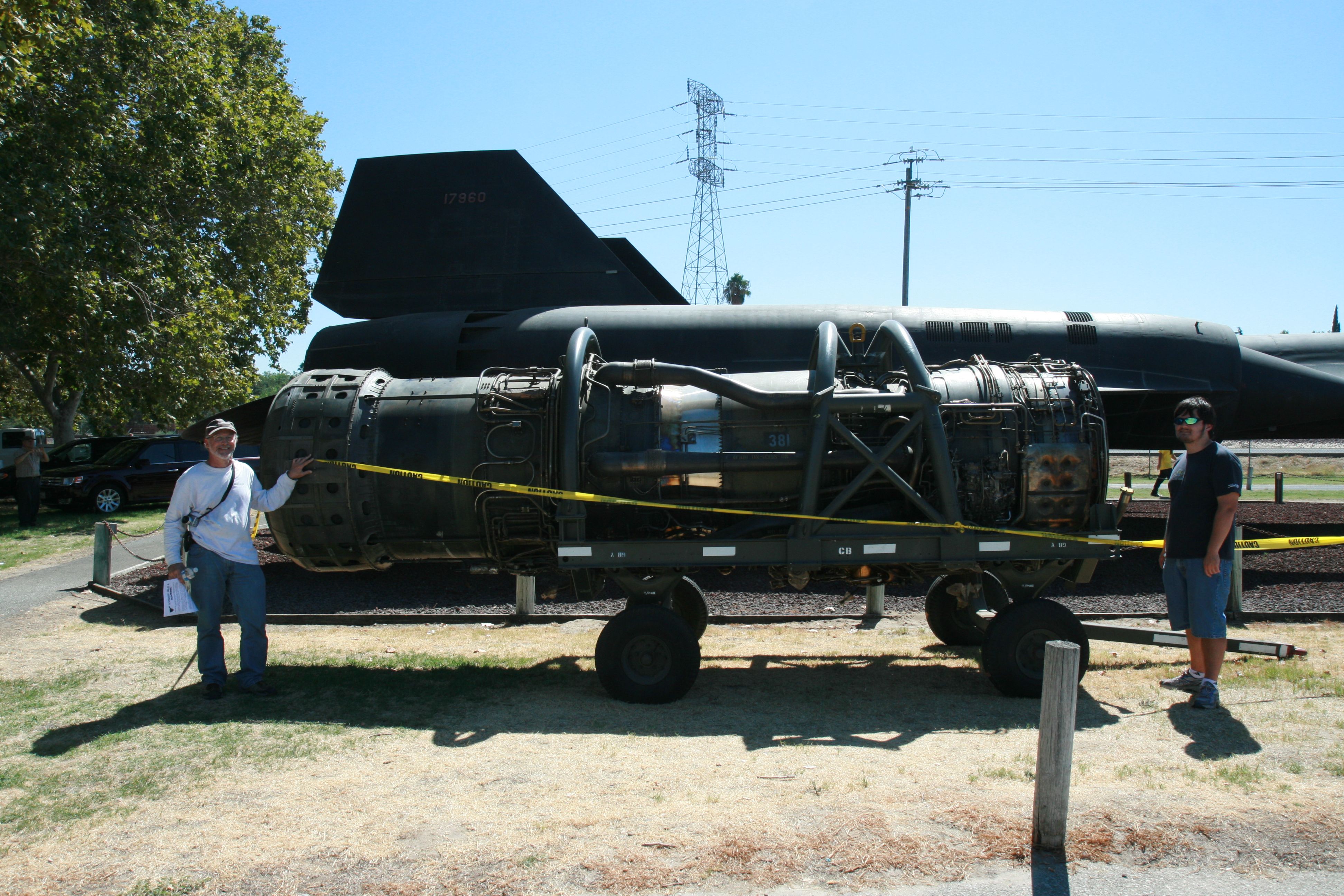 Lockheed Blackbird (61-7960) - SR-71 Blackbird 61-7960 at Castle AFB Open Cockpit Day 2011. Thats one big engine.