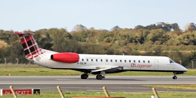 Embraer ERJ-145 (G-SAJN) - loganair e-145ep g-sajn landing at shannon from glasgow 2/10/20.