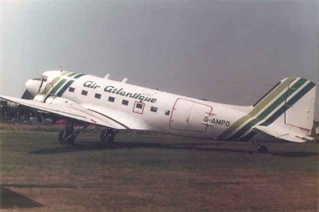 Douglas DC-3 (G-AMPO) - Seen here in Jun-83.br /br /Registration cancelled 18-Oct-01 as permanently withdrawn from use.