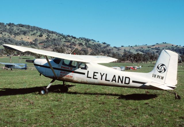 Cessna Skywagon 180 (VH-PKW) - Read the legend on the side door - I have a good imagination but struggle to visualise thisbr /From the Tony Arbon collection