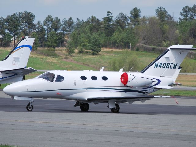 Cessna Citation Mustang (N406CM) - Parked at Concord Regional Airport - 4/7/09