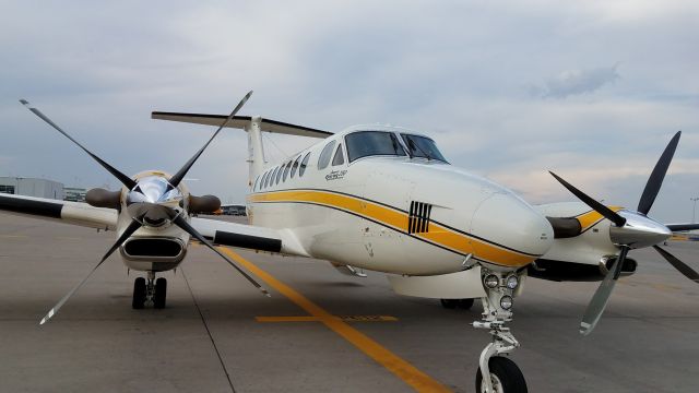 Beechcraft Super King Air 350 (N165TG) - Beechcraft Super King Air B350, operated by Boutique Airlines, on 9/10/2017, at Denver International Airport after flight from Cortez, CO