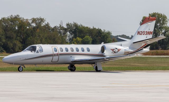 Cessna Citation V (N203NM) - A Cessna Citation Encore gets ready to pull off the taxi way at KPPO. .