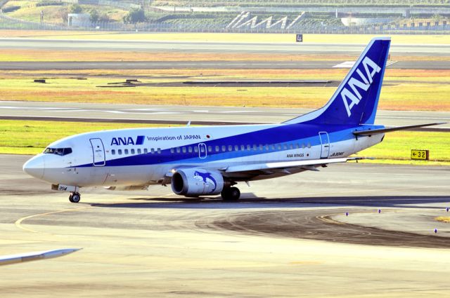 Boeing 737-500 (JA304K) - Itami behind...