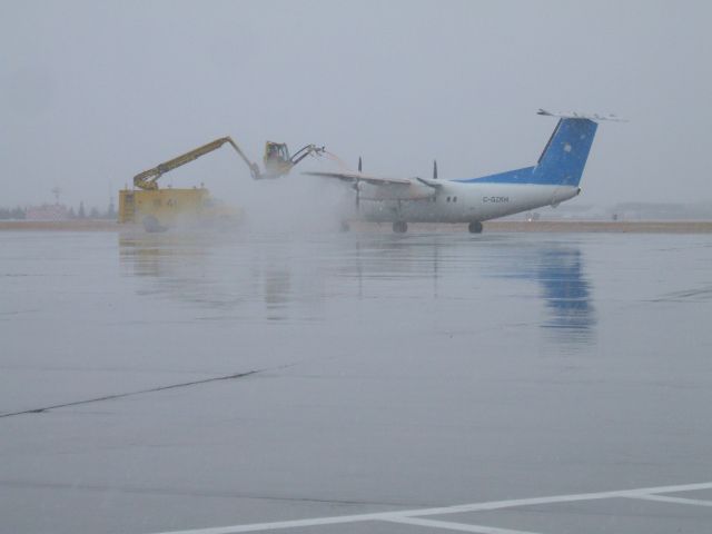 C-GZKH — - Getting deiced at Goose Airport NL..Nov6/8