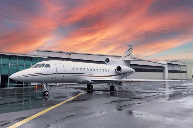 Dassault Falcon 900 (C-FZJS) - Landed just after summer thunderstorms passed through. 