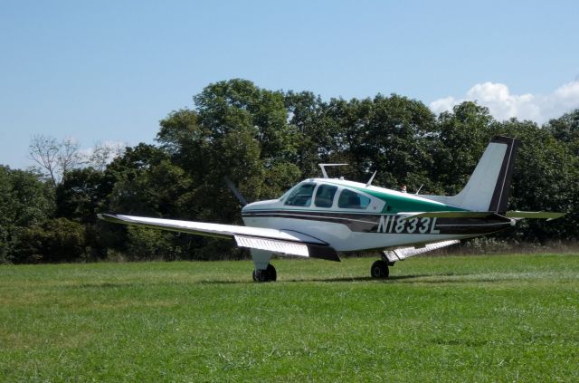 Beechcraft Bonanza (33) (N1833L) - Shown here departing is a Beechcraft Bonanza in the Summer of 2018.