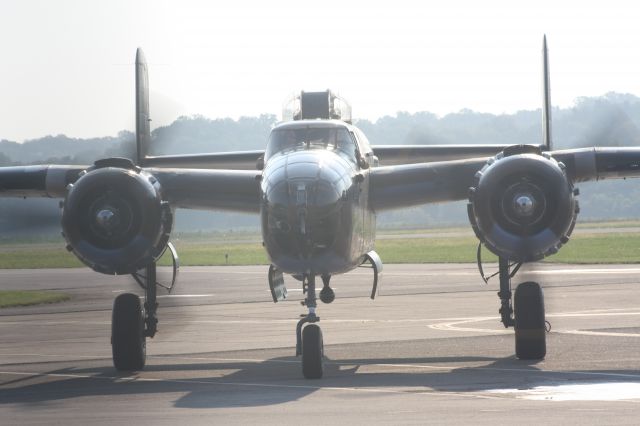 North American TB-25 Mitchell — - B-25 Action at Lunken Airport in Cincinnati, OH  9-6-15