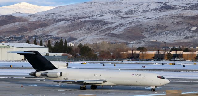 BOEING 727-200 (N726US) - The first photo of N726US to be posted into FlightAware's picture gallery shows JUS's B722 parked on November ramp at Reno Tahoe International. The USA Jet fleetbird had arrived in the early morning hours, 4:14 AM, of Jan 7 (2019) after a flight from KCNO (Chino, CA). 