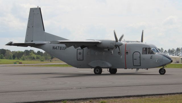 NURTANIO Aviocar (N478XP) - A CASA C-212-200 beginning to taxi at Northeast Alabama Regional Airport, Gadsden, AL - April 3, 2018.