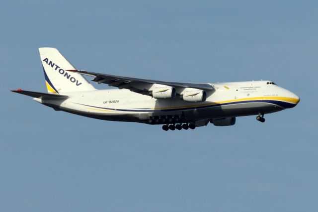 Antonov An-12 (UR-82029) - ADB 3547 on final to runway 15   (10/19)