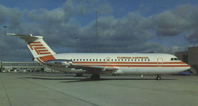 British Aerospace BAC-111 One-Eleven (N1545) - scanned from postcardbr /florida express