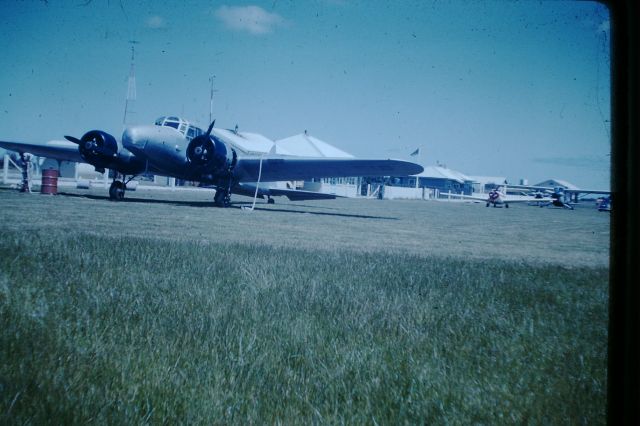 Avro Anson (VH-FIB) - Flinders Island Airlines anson parked on the grass in front of FSU, circa 1958