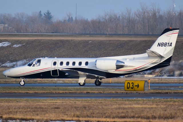 Cessna Citation II (N881A) - 1987 Cessna Citation II (S550) operated by Tucker Jets arriving into the Buffalo Niagara International Airport (KBUF)