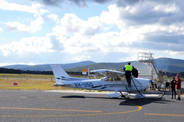 Cessna Skyhawk (VH-USQ) - C172 Skyhawk at Flinders Island, Apr 2018. PS Wheres Wally? or for our American viewers Waldo