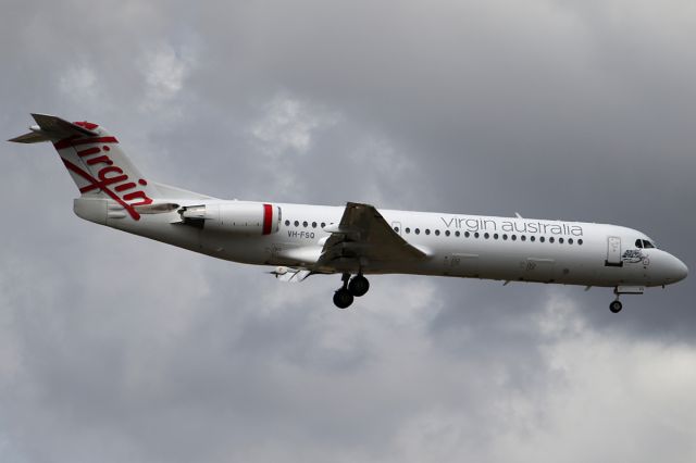 Fokker 100 (VH-FSQ) - Kalamunda Road,br /on 16 March 2020