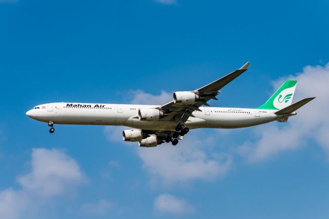 Airbus A340-600 (EP-MME) - Mahan Air's Airbus 340-600 landed at ZSPD-19.4.12