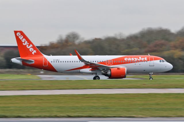 Airbus A320neo (G-UZLI) - EZY1903 off to Tenerife, TFS.  One of a number of EZY A320Ns that operate from Manchester.