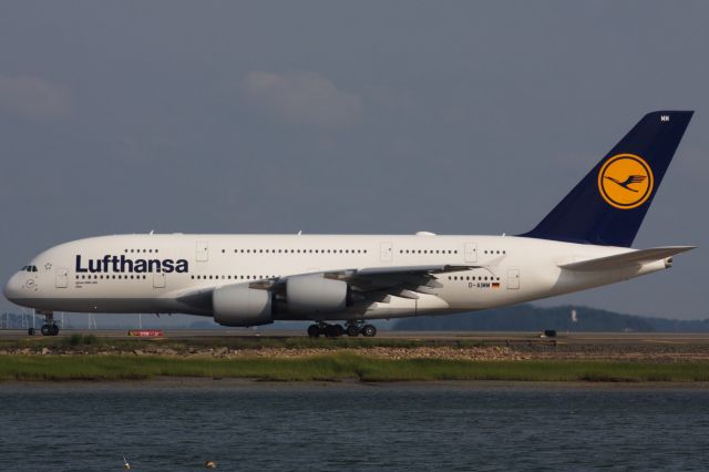 Airbus A380-800 (D-AIMM) - One of several JFK weather diversions to BOS on 7/18/23. 