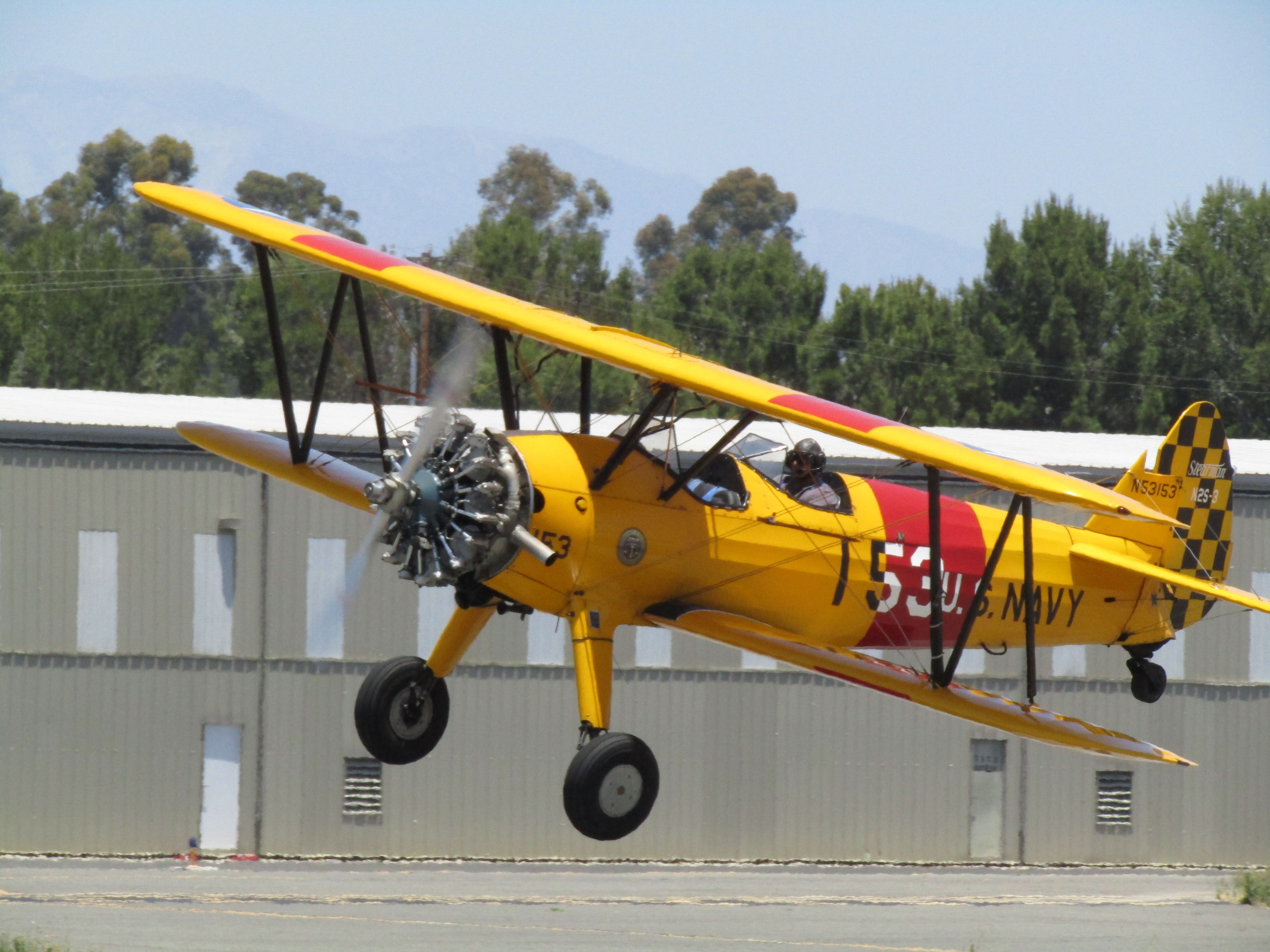 Boeing PT-17 Kaydet (N53153) - Taking off RWY 24