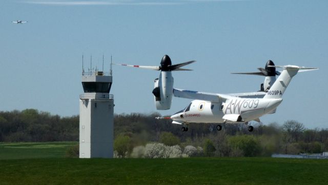 Bell BA-609 (N609PA) - Shortly after departure from the Leonardo Helo facility is this 2016 AgustaWestland Tiltrotor Rotorcraft in the Spring of 2021.