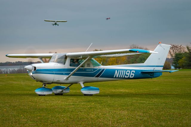 Cessna Commuter (N11196) - Cessna 150L  N11196 at Grimes Field during the Pumpkin Bombing Contest in 2020.