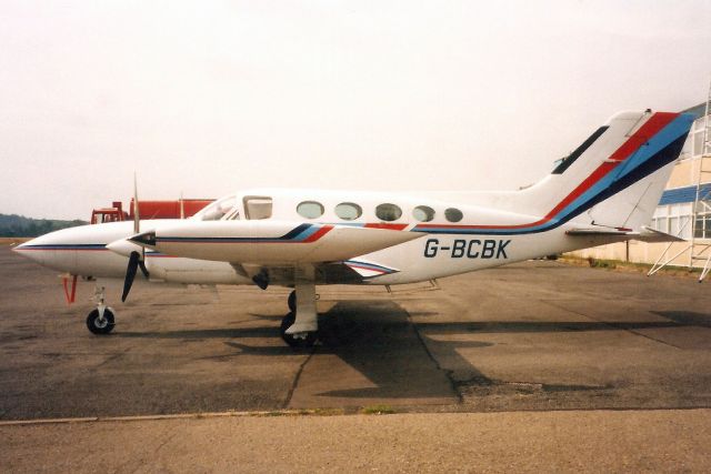 Cessna 421 (G-BCBK) - Seen here in Sep-96.br /br /Reregistered N565B 14-Apr-99,br /then N317AM,br /then N816LH 4-Dec-15.