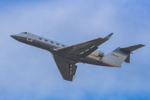 Gulfstream Aerospace Gulfstream IV (N380CR) - A Talon Air Gulfstream IV taking off from PHX on 2/13/23, the busiest day in PHX history, during the Super Bowl rush. Taken with a Canon R7 and Canon EF 100-400 II L lens.