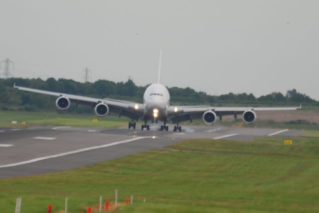 Airbus A380-800 (A6-EOP) - From Sheldon Country Park