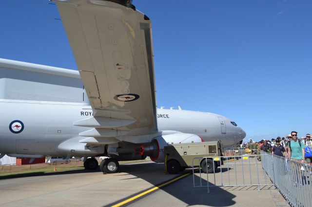 — — - RAAF Wedgetail modified Boeing 737 at Australian International Airshow 2013.