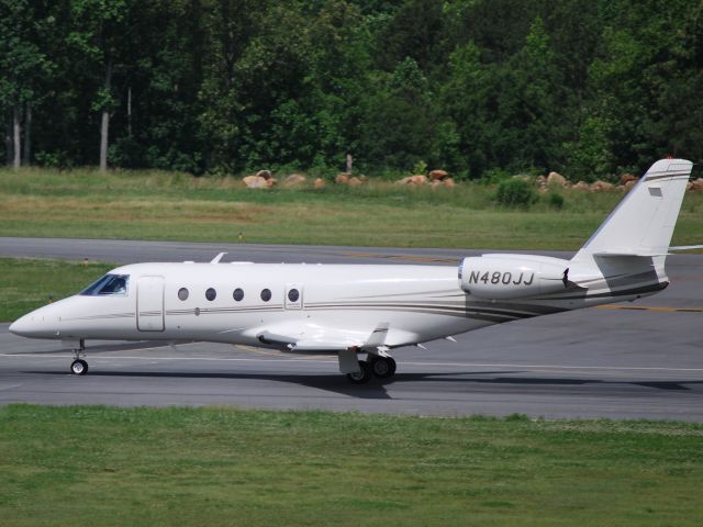 IAI Gulfstream G150 (N480JJ) - NASCAR driver Jimmie Johnson departing runway 20 at KJQF, the day after the Coca-Cola 600 - 5/26/09