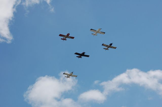 Vans RV-6 — - Formation fly-over at EAA fly-in.