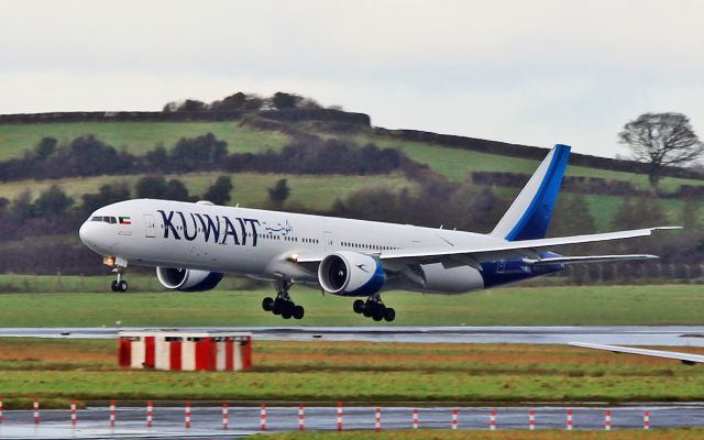 BOEING 777-300 (9K-AOD) - kuwait airways b777-369er 9k-aod about to land at shannon 5/2/17.